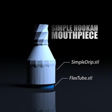 single cachimba mouthpiece gadget nozzle bong hookah drip covid shisha simple 3d print model - Mito3D