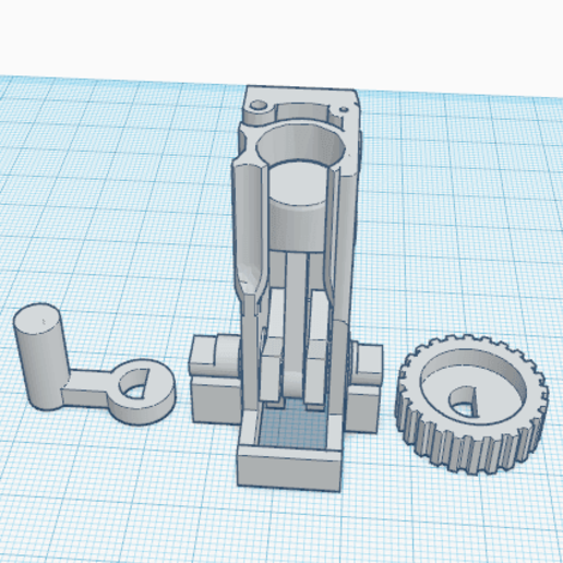 Célibataire cylindre 4 accident vasculaire cérébral tester impression moteur 4t référence imprimante piston liaison barre vilebrequin équipement pilotage roue 3D print model - Mito3D