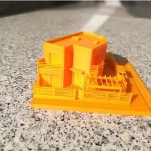 eine einzige Familie zu Hause Architektur Haus autocad 3d print model - Mito3D