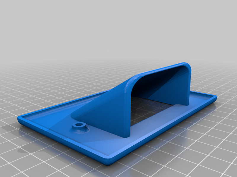 tek çete yan kablo geçmek duvar tabak 3D print model - Mito3D