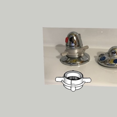 singola maniglia rubinetto della doccia casa 3D print model - Mito3D