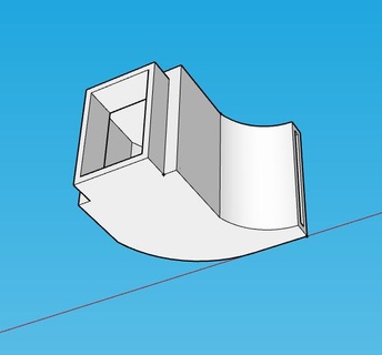 Single Trichter Werkzeuge Wind Tunnel Kühlkörper 3d print model - Mito3D