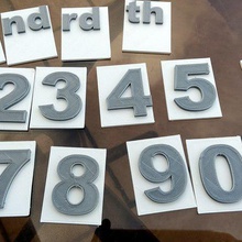 singoli numeri piastra posteriore casa organizzazione 3d print model - Mito3D