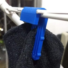 single pair sock hanger socks clothes household 3d print model - Mito3D