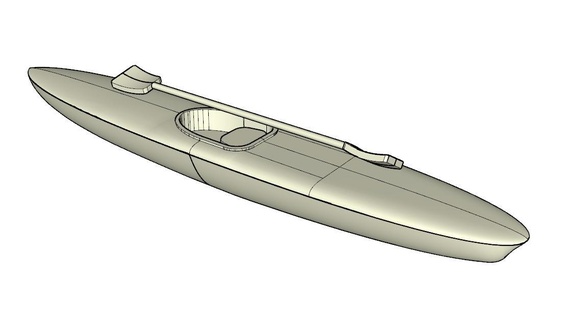 Célibataire kayak tt échelle train modèle 1 120 3d print model - Mito3D