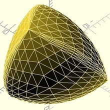 single polyhedron symmetric spheroform tetrahedron art math 3d print model - Mito3D