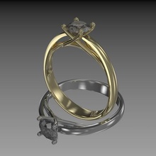 Célibataire bague bijoux impressions conception art 3d print model - Mito3D