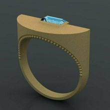 solteiro anel acessórios moda 3d matriz jóias ouro designer GoldDesigner JewelleryDesigner gema rinoceronte simples flor colar fusão pulseira pingente on trend tendência orelha modelo conjunto 3d print model - Mito3D