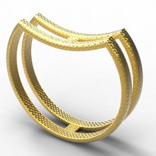 single ring double jewelry modern elegant fashion style 3d print model - Mito3D