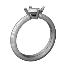 single ring jewelry ring jewellery jewelry art fashion stl zbrush gem jewel 3d print model - Mito3D