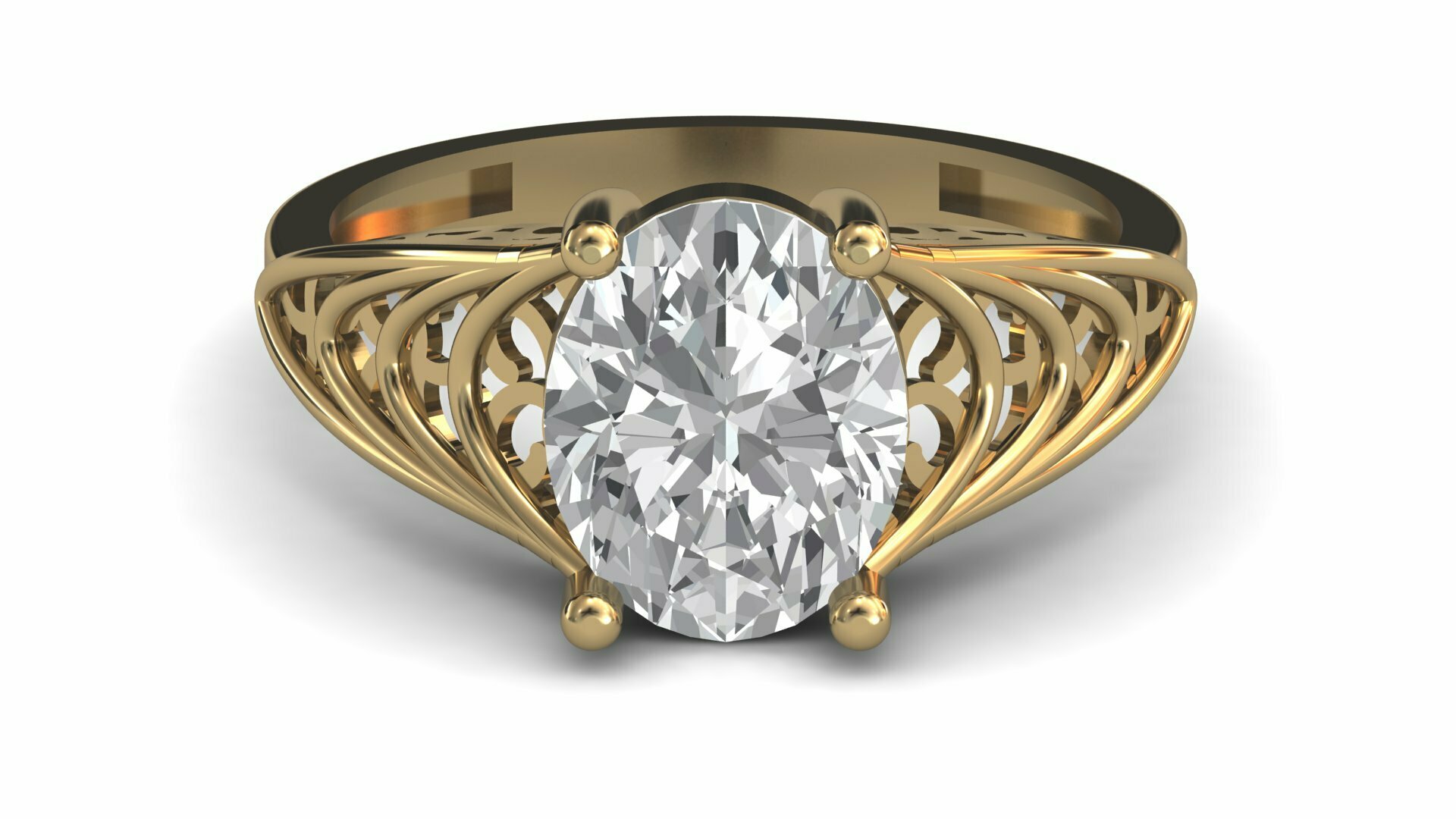 soltero Roca diamante compromiso Boda anillo 3dm stl joyería anillos mujer plata oro joya escultura 3drings imprimible gemas libra esterlina platino brillante diseño 3D print model - Mito3D