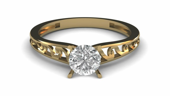 soltero Roca diamante compromiso Boda anillo 3dm stl joyería anillos mujer plata oro joya escultura 3drings imprimible gemas libra esterlina platino brillante diseño 3d print model - Mito3D