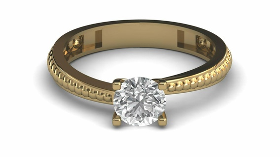 soltero Roca diamante compromiso Boda anillo 3dm stl joyería anillos mujer plata oro joya escultura 3drings imprimible gemas libra esterlina platino brillante diseño 3d print model - Mito3D