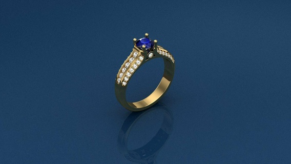 Single Stein Ring 005 schick Ringe Schmuck Design Beste Diamant Engagement Hochzeit Gold großartig druckbar wertvoll Mode Saphir leuchtenden Juwel 3d print model - Mito3D