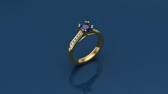 single stone ring 0212 fancy rings man jewelry design best diamond engagement wedding gold good great printable precious fashion sapphire shining gem 3d print model - Mito3D