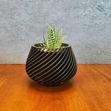 single twist geometric desktop indoor succulent planter planters pot plant 3d 3d print model - Mito3D