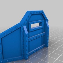 single warhammer 40k defence wall terrain toy_game_accessories 3d print model - Mito3D