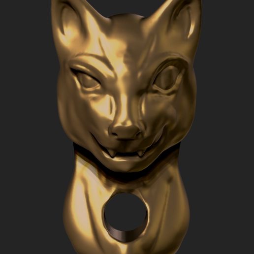 sinister cat cat mini cat cat bust egyptian cat key 3D print model - Mito3D