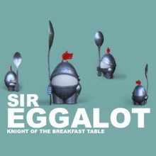 sir eggalot - egg cup 3d print model - Mito3D