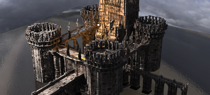 sir kay kastle fortress 1 kit bash city castle cathedral complex picoftheday history middle architectural kitbash fantasy tower church building bloodbourne game 3d print model - Mito3D