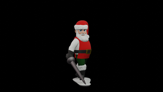 sir santa Game christmas claus 3d print model - Mito3D