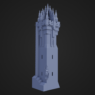 sir william wallace monument mural tower landmark castle famous medieval stone sculpture 3d print model - Mito3D