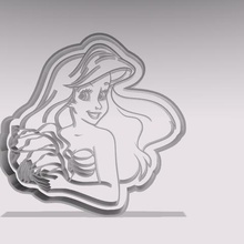 sirena ariel cookie cutter vari 3d print model - Mito3D