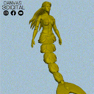 siren oyuncak Ariel Deniz Kızı Disney esnek mafsallı fantezi halle Bailey karakter yaratıklar mitoloji 3d print model - Mito3D