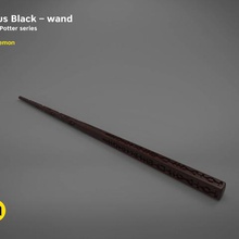 sirius black wand harry potter films 3d print model various dum dumbledore games toys hermione hogwarts magic magician other ron witchcraft wizard wizardry 3d print model - Mito3D