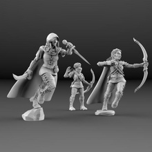 fraternité miniature table jeu guerre Jeu marteau rôle donjons dragons plateau loisir rpg personnage archer ensemble voleur 3d print model - Mito3D