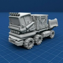 sisifo scifi trasporto 28mm miniatura wargaming kickstarter infinito gioco miniature camion grav veicolo scenario toposolitario solitario Talpa warhammer 3d print model - Mito3D