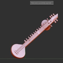 sitar music guitar flute piano drum violin bell kit electric whistle cymbal trumpet banjo bass cello 3d print model - Mito3D