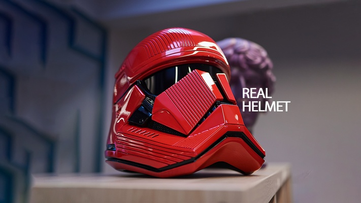 sith trooper helmet 3d print model game 3d print model - Mito3D
