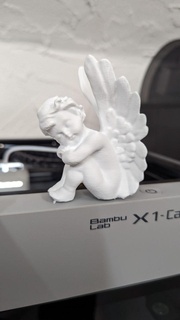 sentado anjo Deus céu morte morto brilhante inferno 3d print model - Mito3D