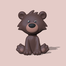sitting bear art brown wild cute figure sculpt sculpture sculptures animal toy miniatures 3d print model - Mito3D