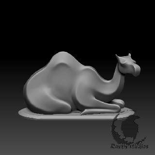 sentado camelo animais enfeite estátua casa cor modelos presente estatuetas 3d print model - Mito3D