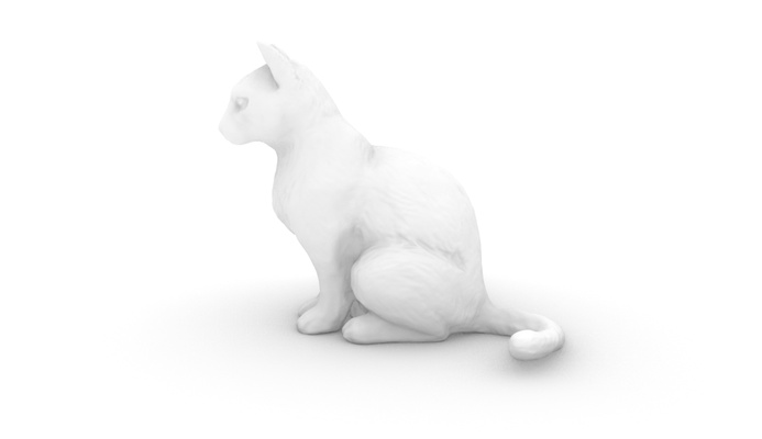 oturma kedi hayvan evcil 3d print model - Mito3D