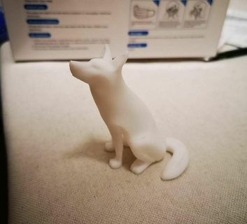 sentado cão sia animais criaturas arte 3d print model - Mito3D