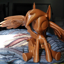 sitting pegasus pony various 3d print model - Mito3D