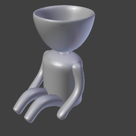 sitting pot various flowerpot seated 3D print model - Mito3D