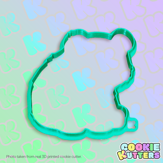sitting sleepy panda cookie cutter mold silhouette kutters kitchen food recipe cookies 3d print contour 3d print model - Mito3D