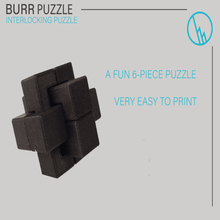 six-piece burr - interlocking puzzle puzzles 3d print model - Mito3D