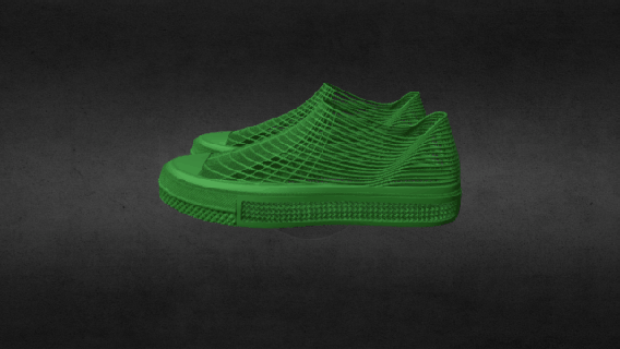 size 41 unisex converse 3d printed shoes 3d print model - Mito3D