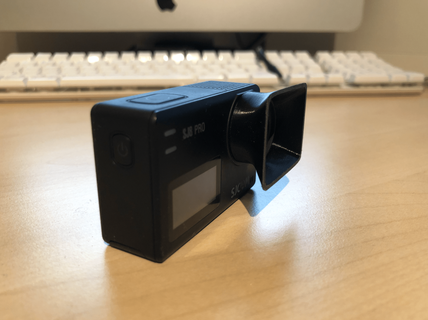 sjcam lens hood action cam actioncam cap pro protection sj7 sj8 sun camera video gadget 3d print model - Mito3D