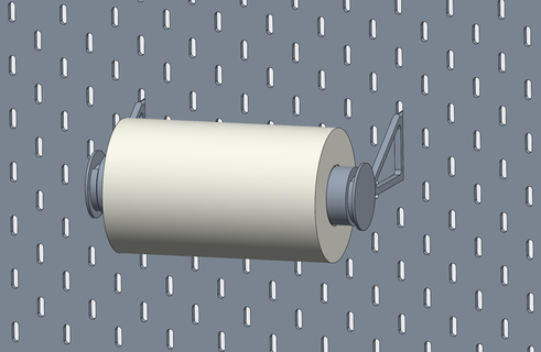 sk dis kağıt havlu Kulp destek Ikea sk dis Ikea kağıt havlu destek depolama 3d print model - Mito3D