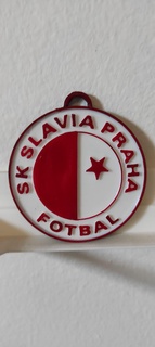 sk Slavia praha Football porte clés 3d print model - Mito3D