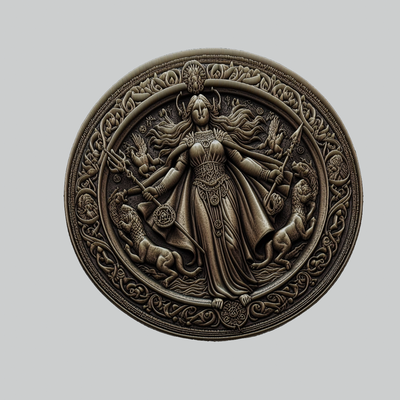 skadi mitoloji tanrı madalyon sanat norse thor odin kolye 3d print model - Mito3D