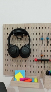 skadis headphone holder house hanger hook headphones beats helmets 3d print model - Mito3D