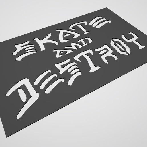 Schlittschuh zerstören Mode Skateboard Thrasher 3D print model - Mito3D