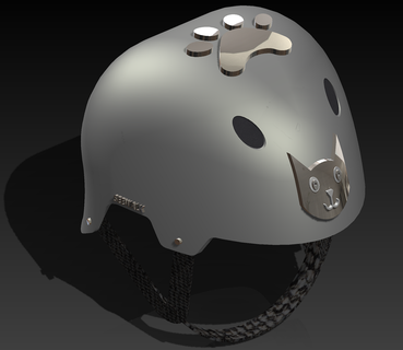 skate helmet cat animal dog mascot sport protection pet 3d print model - Mito3D